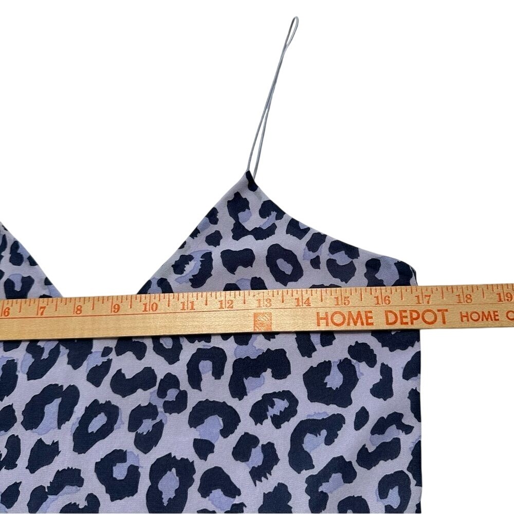 Tobi Women Lavender Leopard Print Mini Slip Dress V-Neck Spaghetti Strap S - Picture 3 of 12
